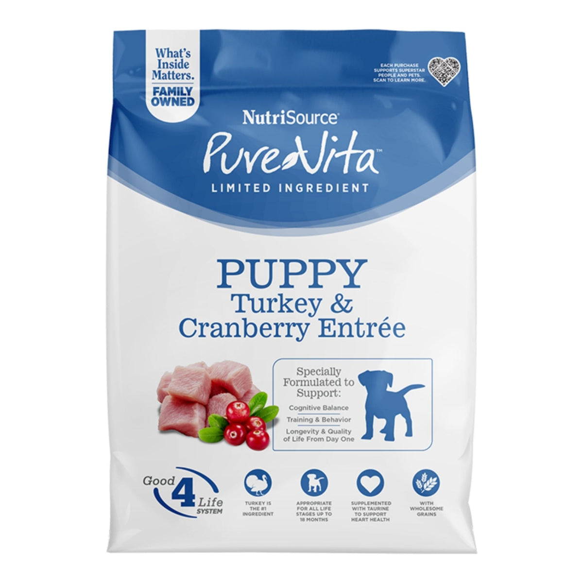 Pure Vita Puppy — Turkey & Cranberry (25 lb)