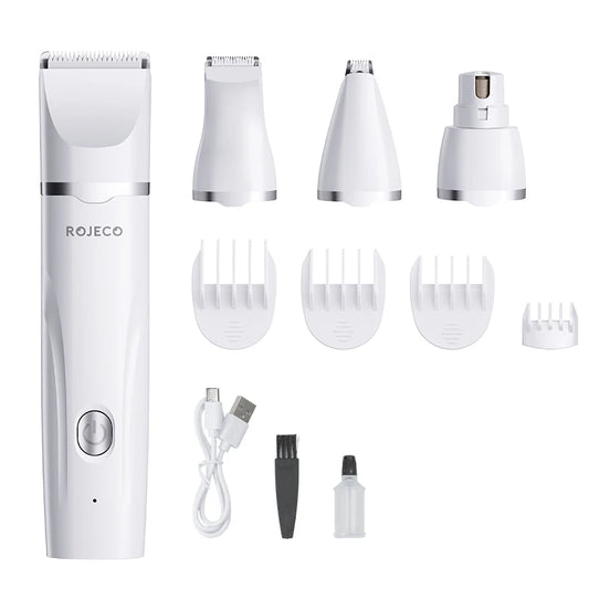 Electric Dog & Cat Hair Trimmer 4 in 1 Professional Pet Grooming Kit Cat Multifunctional