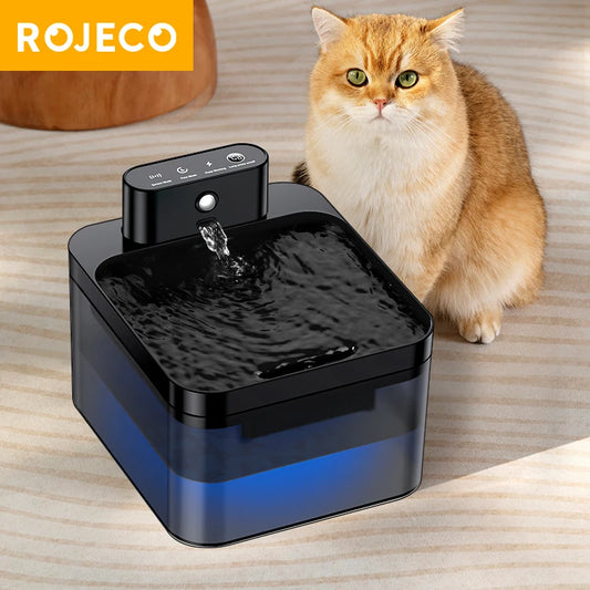 Smart Wireless Pet Water Fountain with Motion Sensor 2600mAh Pet Water Dispenser