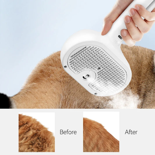 Pet Spray Hair Comb Professional Electric Hair Straightener Comb Brush For Cat Pet Massage Comb