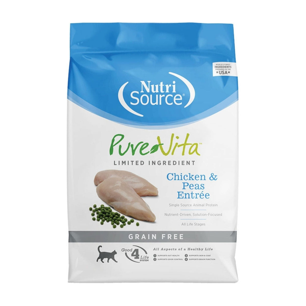 Pure Vita Grain Free Cat — Chicken & Peas (12 lb)