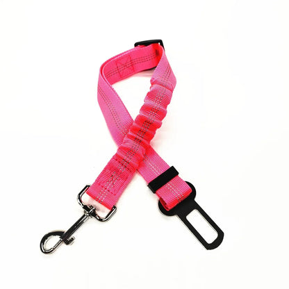 Adjustable Dog & Cat Car Seat Belt, Pet Safety Harness Lead Clip for Vehicle Travel