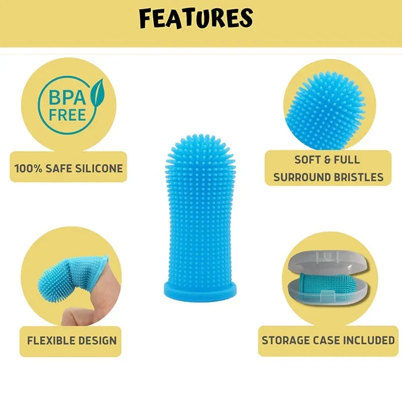 Soft Silicone Finger Toothbrush for Pets