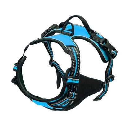 Adjustable No-Pull Dog Harness, Front Clip, Reflective with Handle, for Medium & Large Dogs
