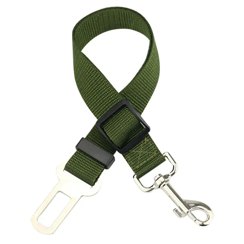 Adjustable Dog & Cat Car Seat Belt, Pet Safety Harness Lead Clip for Vehicle Travel