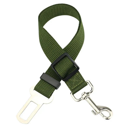 Adjustable Dog & Cat Car Seat Belt, Pet Safety Harness Lead Clip for Vehicle Travel