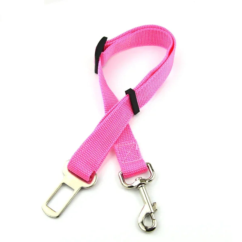 Adjustable Dog & Cat Car Seat Belt, Pet Safety Harness Lead Clip for Vehicle Travel