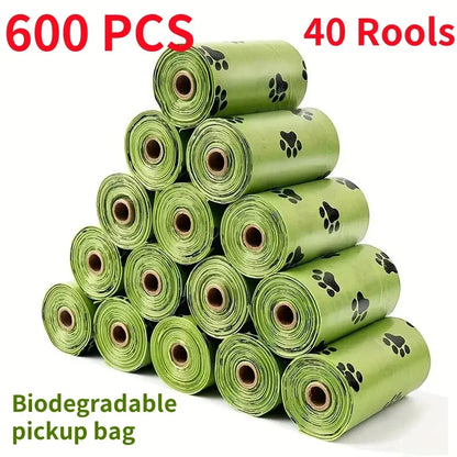 Dog Poop Bags, 30/600 Pcs Refill Rolls, Leak-Proof Pet Waste Bags for Dogs & Cats, 15 Bags/Roll