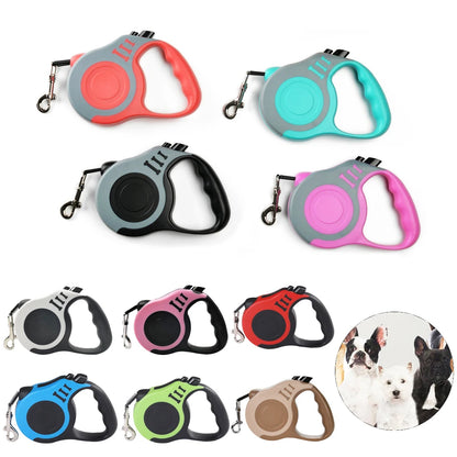 3m/5m Retractable Dog Leash, Strong Nylon, Durable Lead for Small, Medium & Large Dogs and Cats