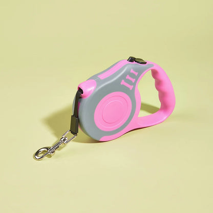 3m/5m Retractable Dog Leash, Strong Nylon, Durable Lead for Small, Medium & Large Dogs and Cats