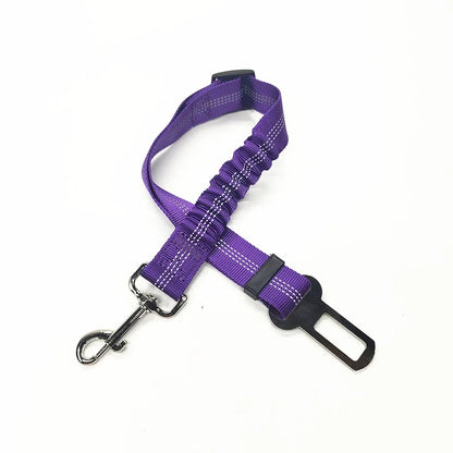 Adjustable Dog & Cat Car Seat Belt, Pet Safety Harness Lead Clip for Vehicle Travel