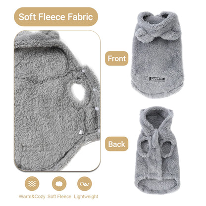 Soft Fleece Pet Hoodie – Warm Autumn & Winter Coat for Dogs & Cats
