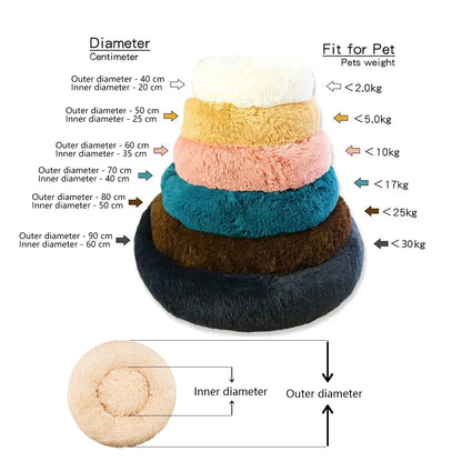 40-90cm 6 Sizes Round Pet Bed for Large Dog Bed Super Soft Cat Bed