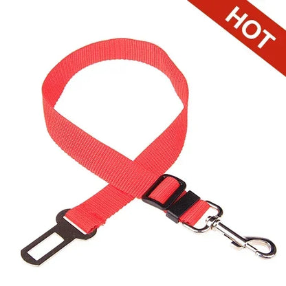 Adjustable Dog & Cat Car Seat Belt, Pet Safety Harness Lead Clip for Vehicle Travel