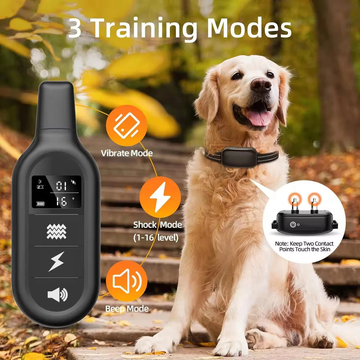 Remote Dog Training Collar - 3300ft Range, Waterproof & Rechargeable