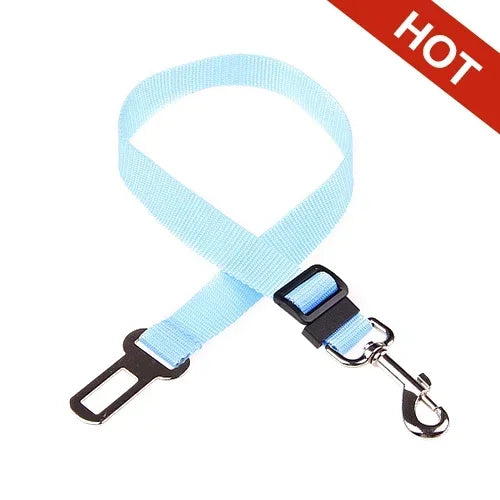 Adjustable Dog & Cat Car Seat Belt, Pet Safety Harness Lead Clip for Vehicle Travel