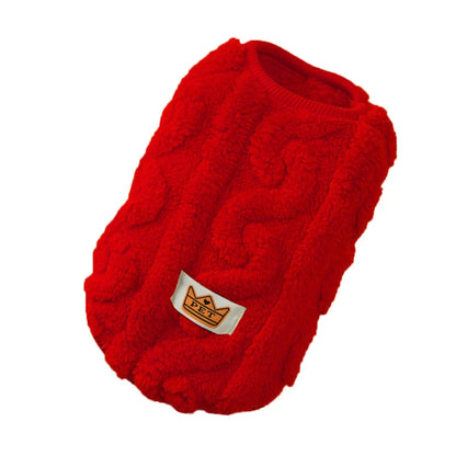 Soft Cozy Fleece Pet Sweatshirt – Warm Autumn & Winter Coat for Cats & Small Dogs