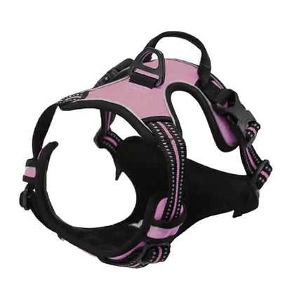 Adjustable No-Pull Dog Harness, Front Clip, Reflective with Handle, for Medium & Large Dogs