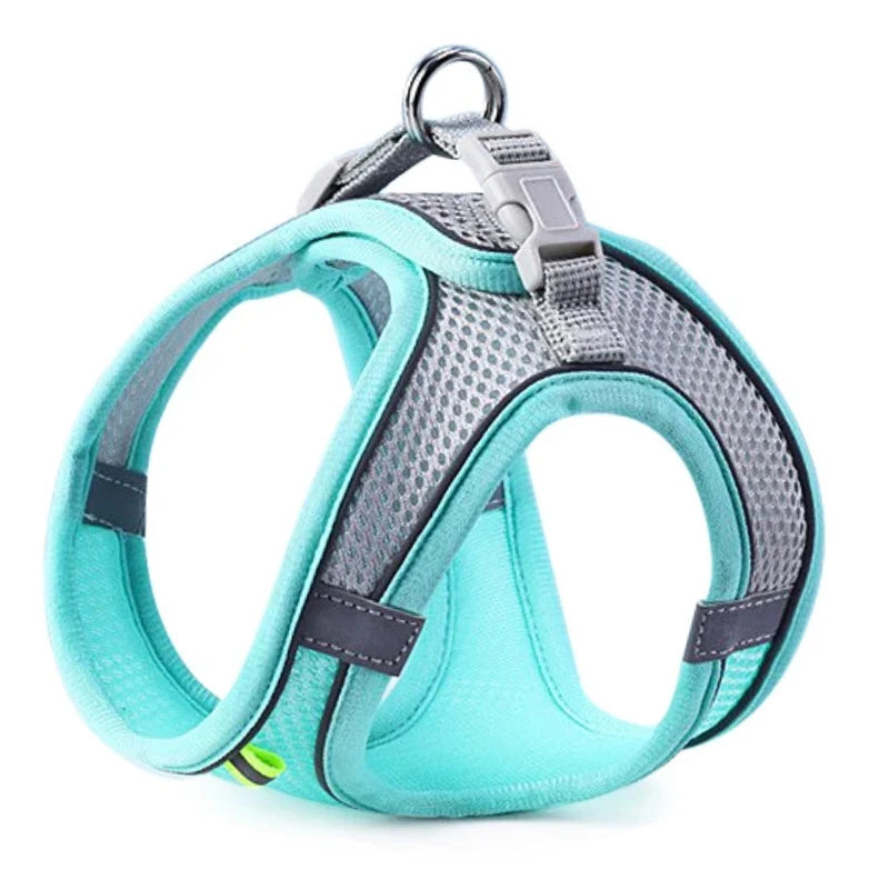 Dog & Cat Harness Leash Set, Reflective Breathable Adjustable Vest for Small & Medium Dogs, Outdoor Walking