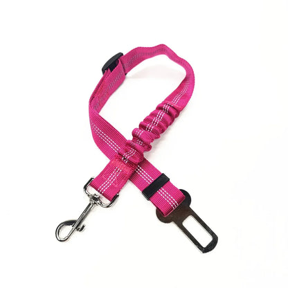 Adjustable Dog & Cat Car Seat Belt, Pet Safety Harness Lead Clip for Vehicle Travel