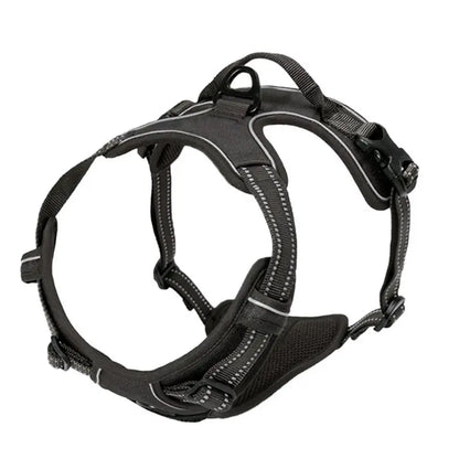 Adjustable No-Pull Dog Harness, Front Clip, Reflective with Handle, for Medium & Large Dogs