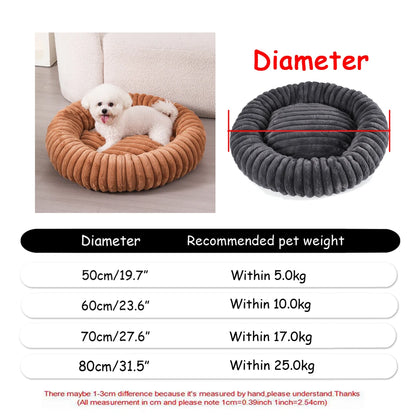 40-90cm 6 Sizes Round Pet Bed for Large Dog Bed Super Soft Cat Bed