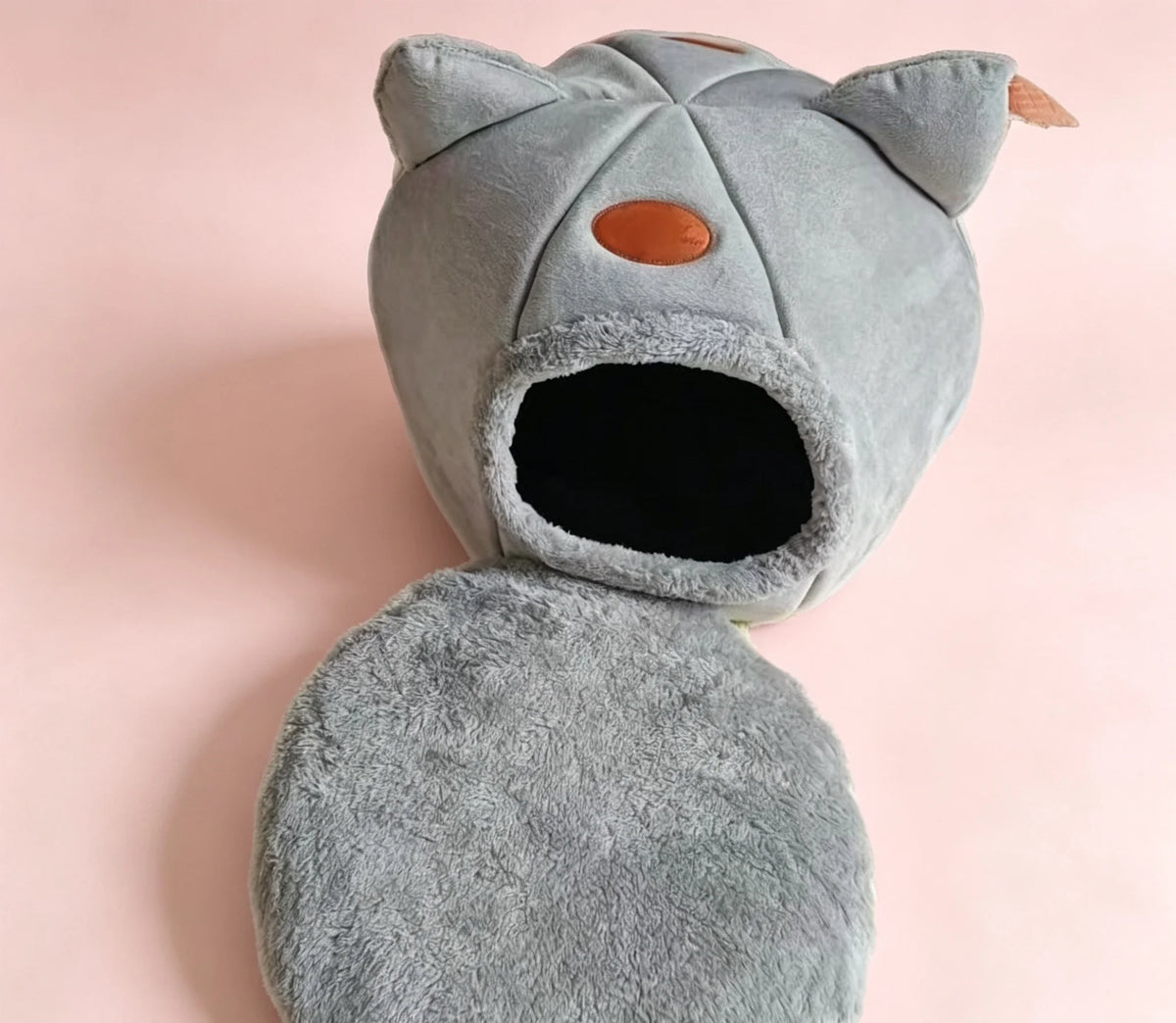 1pc Cute Cat Bed / Winter-Spring Semi-Enclosed Small Bed