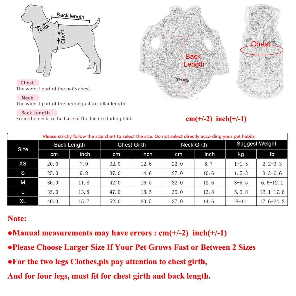 Soft Fleece Pet Hoodie – Warm Autumn & Winter Coat for Dogs & Cats