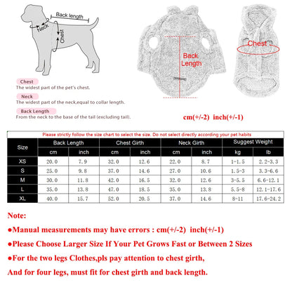 Soft Fleece Pet Hoodie – Warm Autumn & Winter Coat for Dogs & Cats
