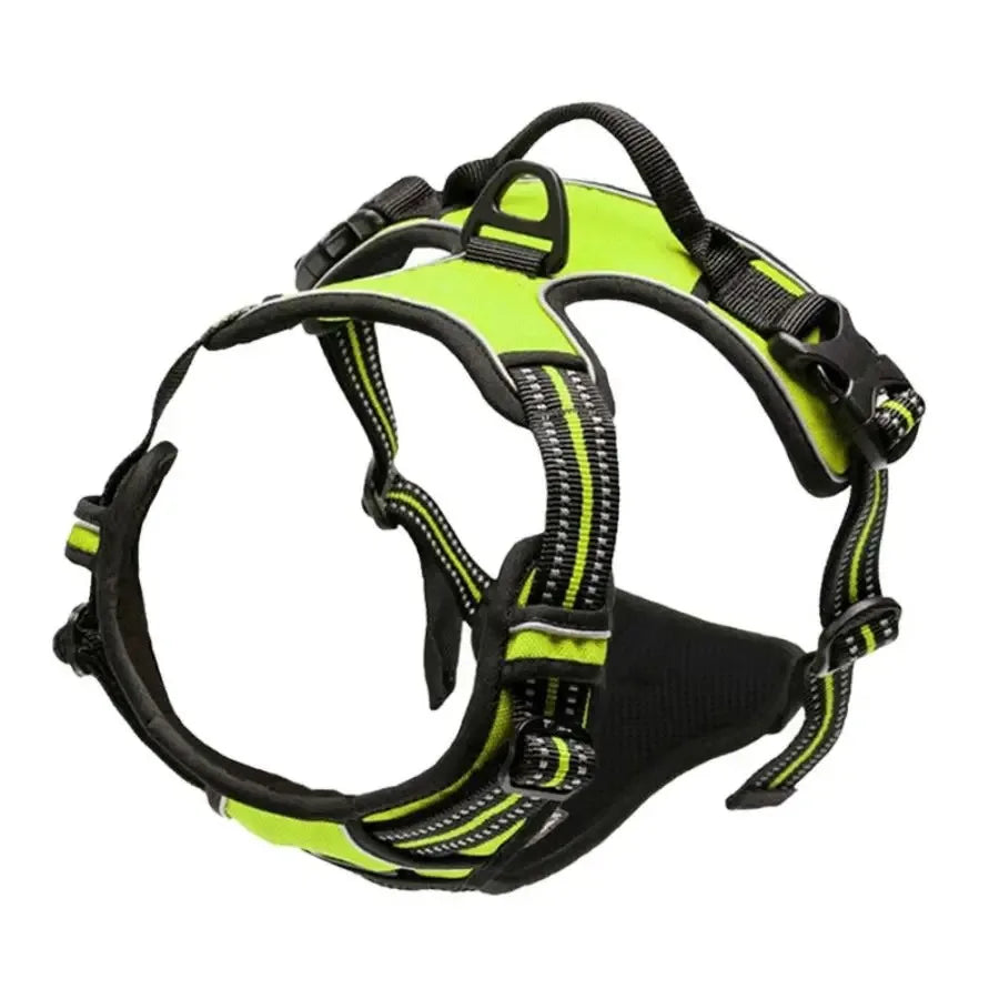 Dog Collar, Harness & Leash Set, Leather Vest for Small, Medium & Large Dogs and Puppies