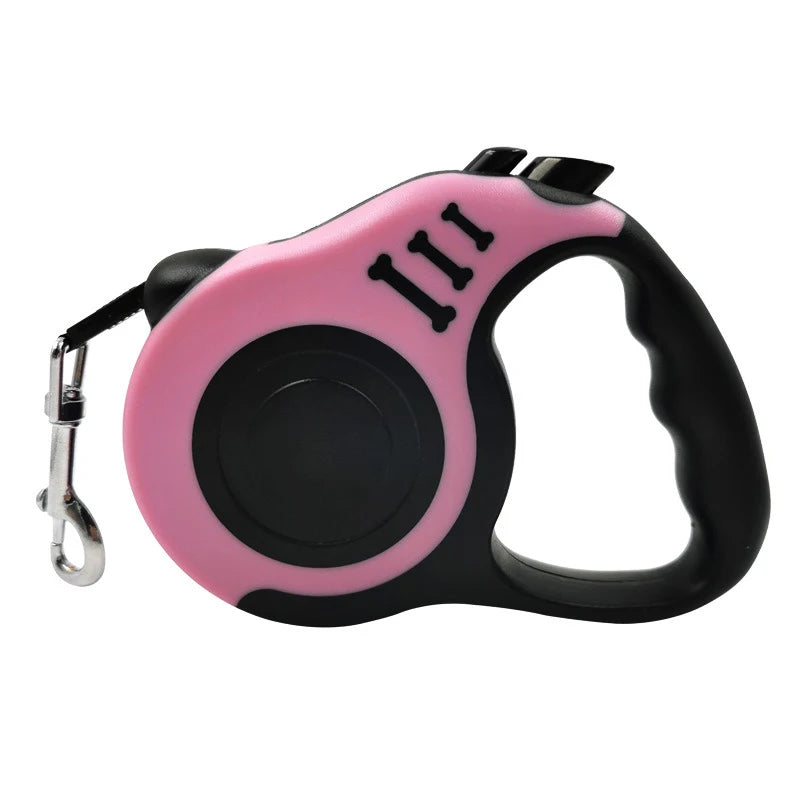 3m/5m Retractable Dog Leash, Strong Nylon, Durable Lead for Small, Medium & Large Dogs and Cats