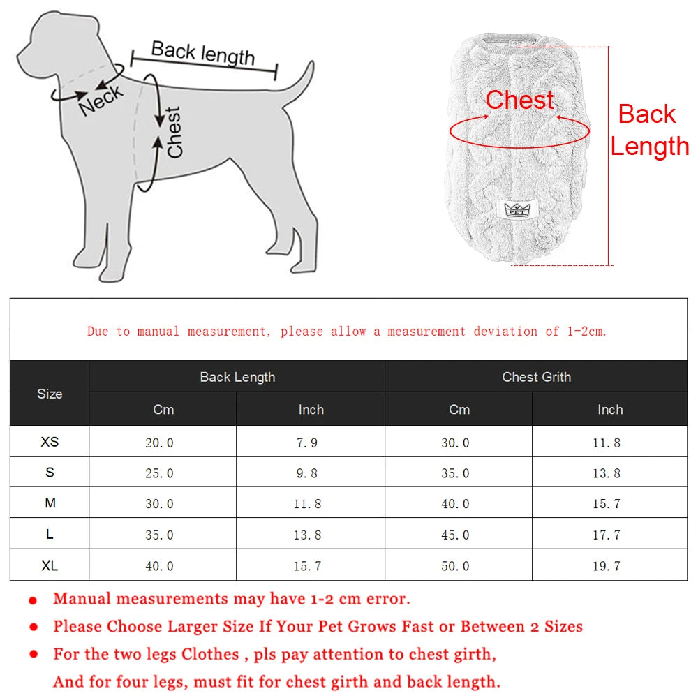 Soft Cozy Fleece Pet Sweatshirt – Warm Autumn & Winter Coat for Cats & Small Dogs