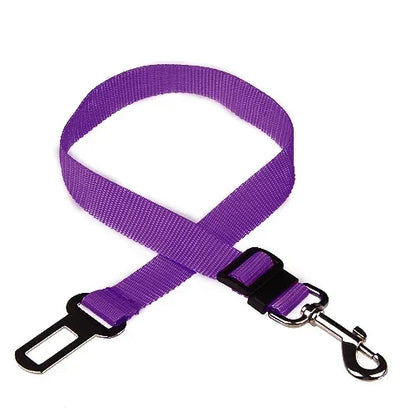 Adjustable Dog & Cat Car Seat Belt, Pet Safety Harness Lead Clip for Vehicle Travel