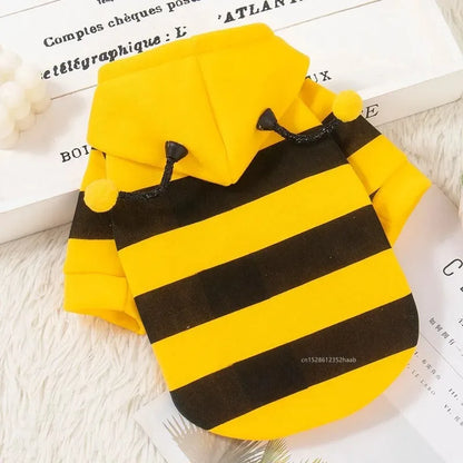 Bee Pet Hoodie – Cute Halloween Costume for Small Dogs & Cats