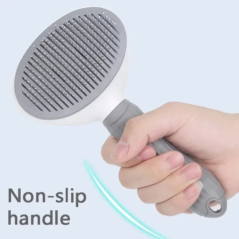 Self Cleaning Pet Hair Remover Brush, Dog & Cat Dematting Comb Grooming Tool
