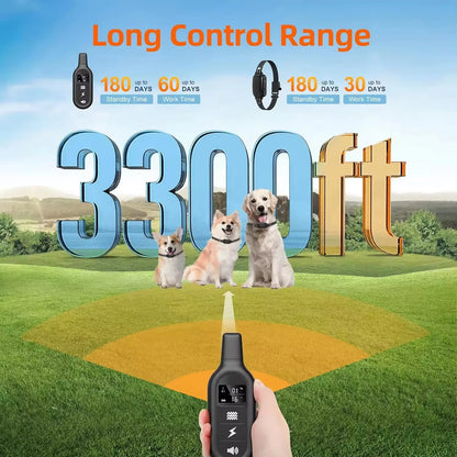 Remote Dog Training Collar - 3300ft Range, Waterproof & Rechargeable