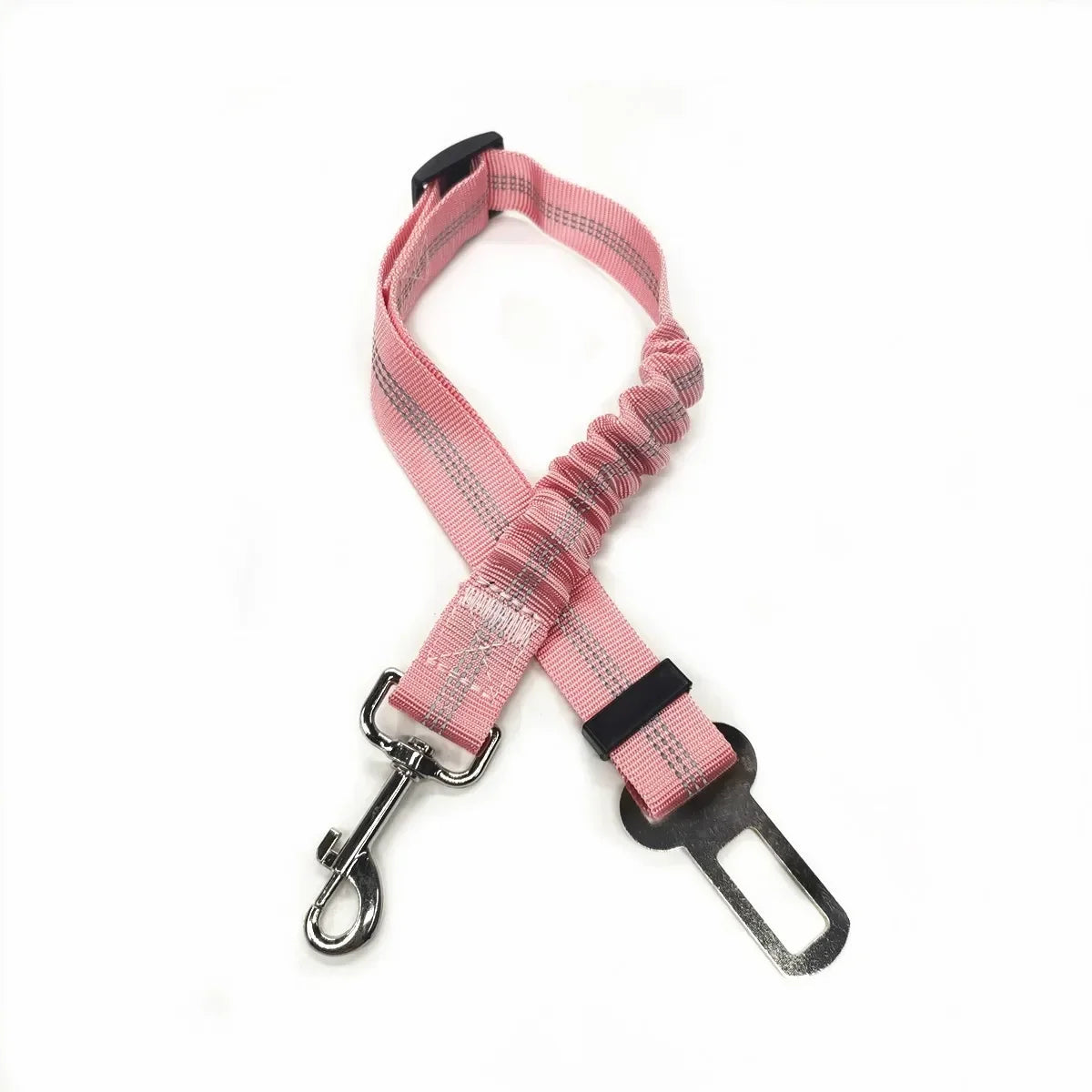 Adjustable Dog & Cat Car Seat Belt, Pet Safety Harness Lead Clip for Vehicle Travel