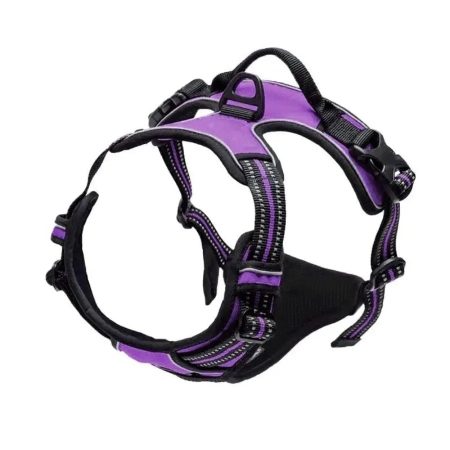 Dog Collar, Harness & Leash Set, Leather Vest for Small, Medium & Large Dogs and Puppies