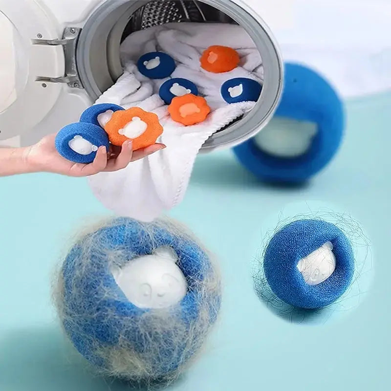 1-5Pcs Pet Hair Remover Ball, Reusable Laundry Lint Catcher for Washing Machine, Cat & Dog Fur Filter