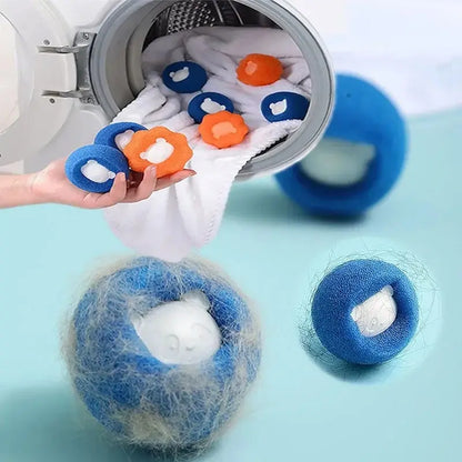 1-5Pcs Pet Hair Remover Ball, Reusable Laundry Lint Catcher for Washing Machine, Cat & Dog Fur Filter