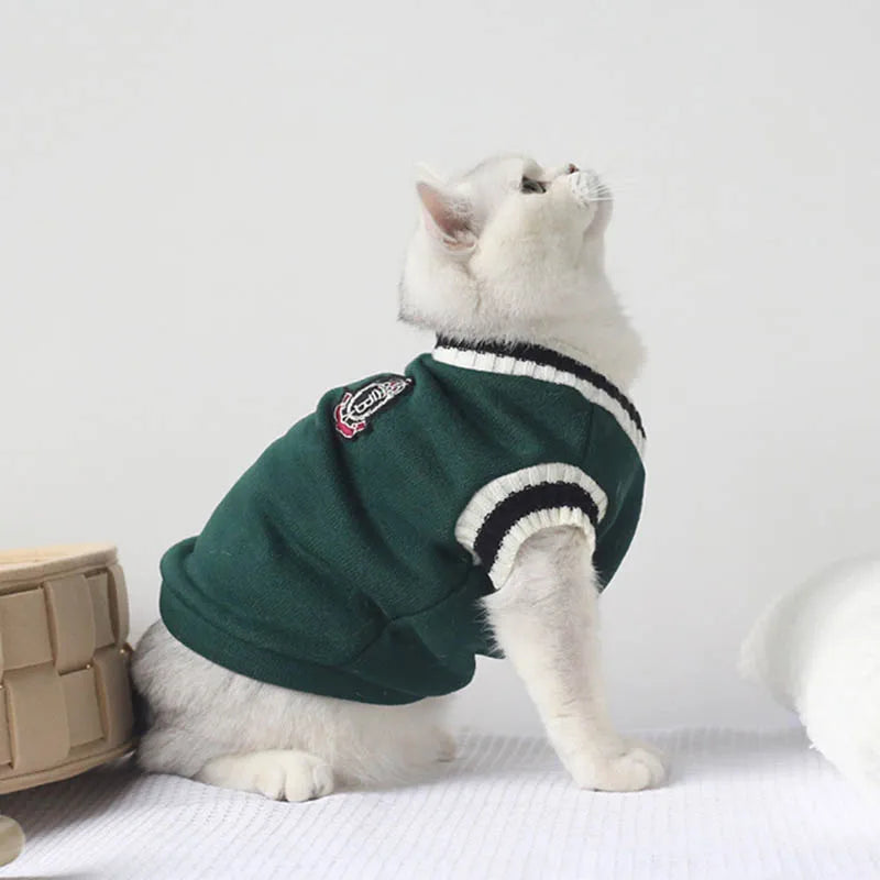 Warm Winter Pet Sweater – Cozy Pullover for Small Dogs & Cats