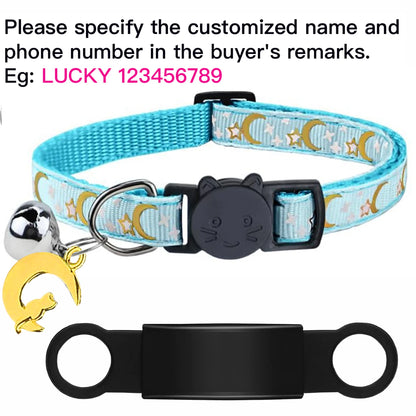 Personalized Cat Collar with Bell, Custom Engraved ID Tag, Glow Anti-Lost Collar for Kittens & Puppies