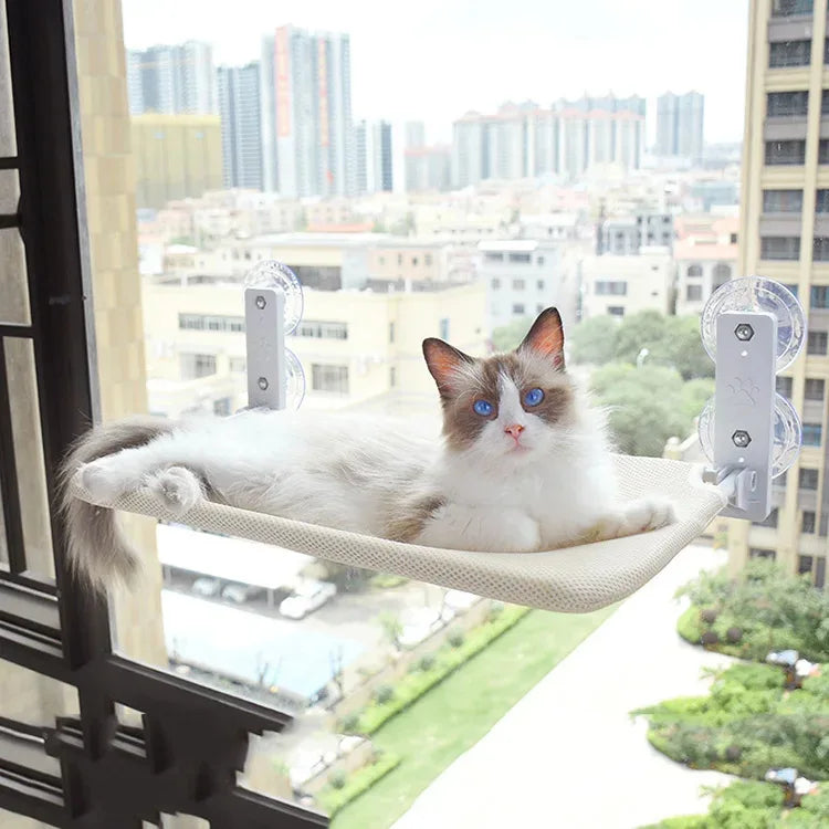 Cat Hammock Foldable Window Suction Cup Hanging Nest, Cat Sunbathing Hanging Bed