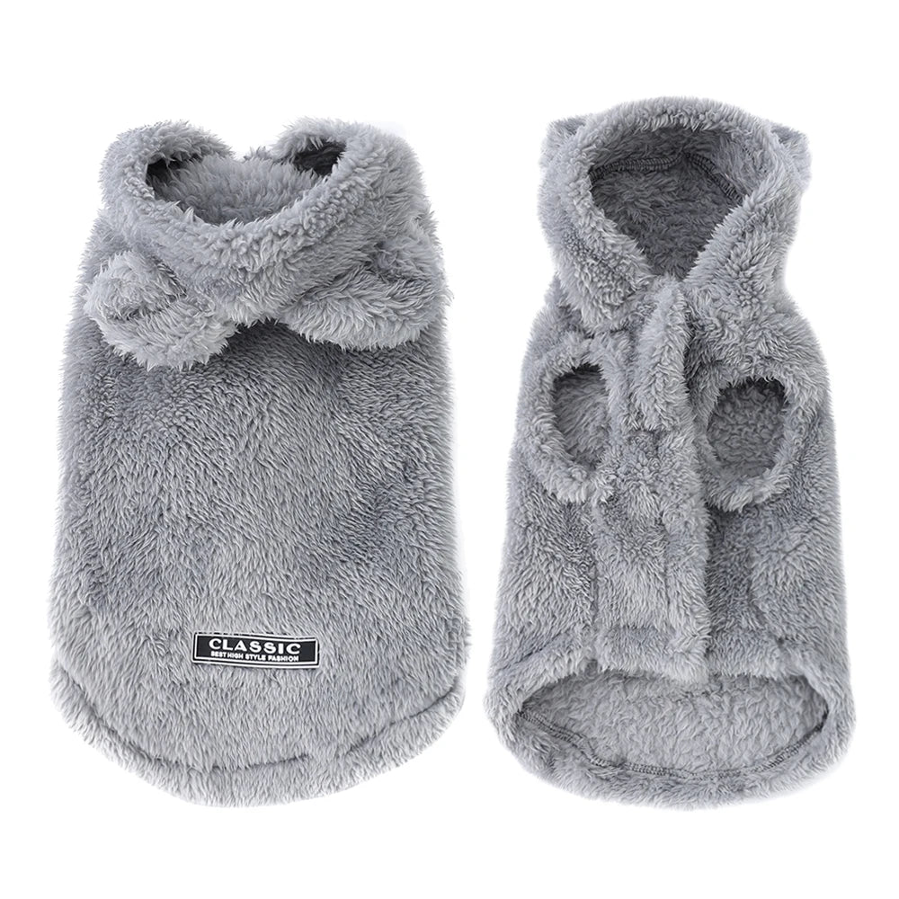 Soft Fleece Pet Hoodie – Warm Autumn & Winter Coat for Dogs & Cats