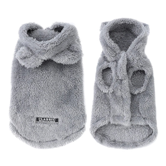 Soft Fleece Pet Hoodie – Warm Autumn & Winter Coat for Dogs & Cats