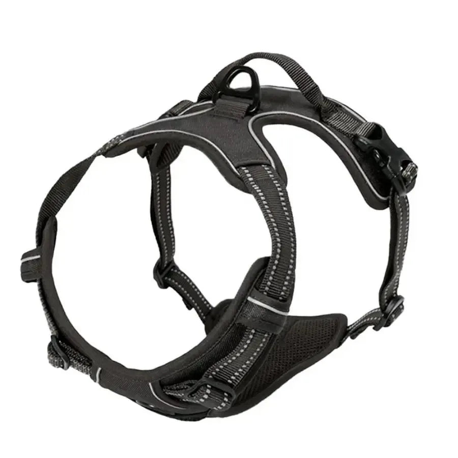 Dog Collar, Harness & Leash Set, Leather Vest for Small, Medium & Large Dogs and Puppies