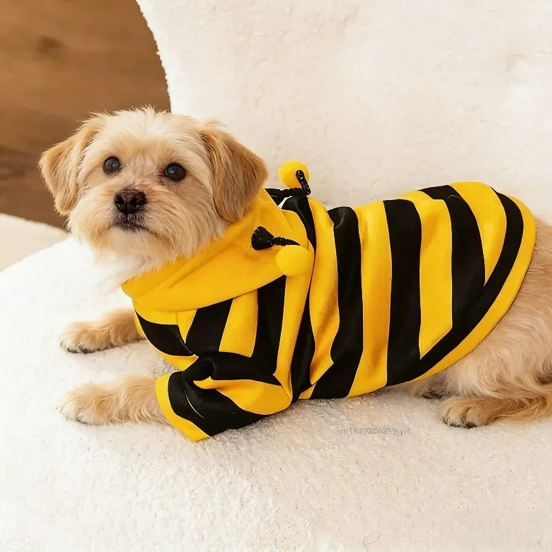Bee Pet Hoodie – Cute Halloween Costume for Small Dogs & Cats