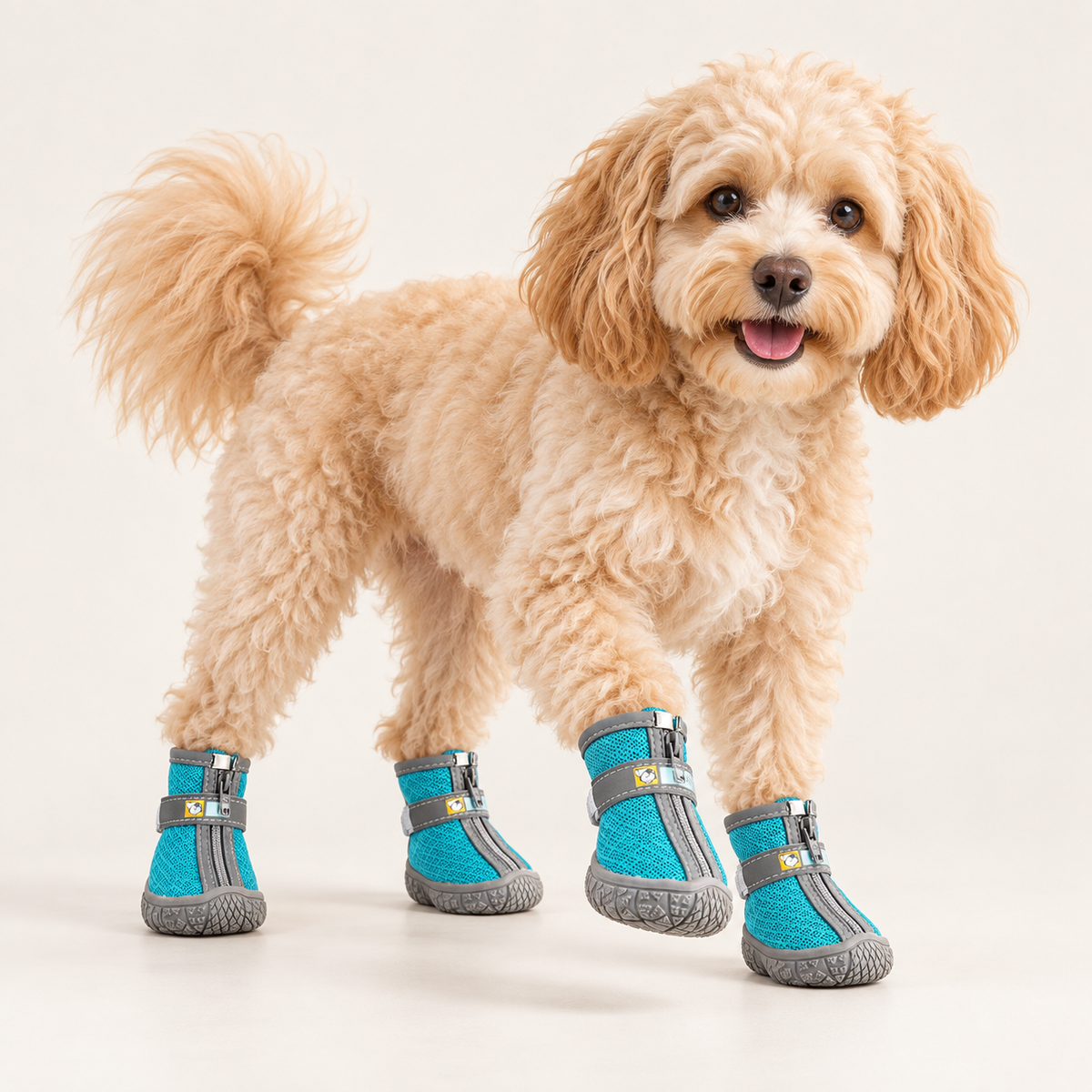 Waterproof Winter Dog Boots – Non-Slip & Reflective (Set of 4)