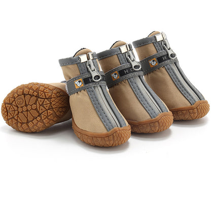 Waterproof Winter Dog Boots – Non-Slip & Reflective (Set of 4)