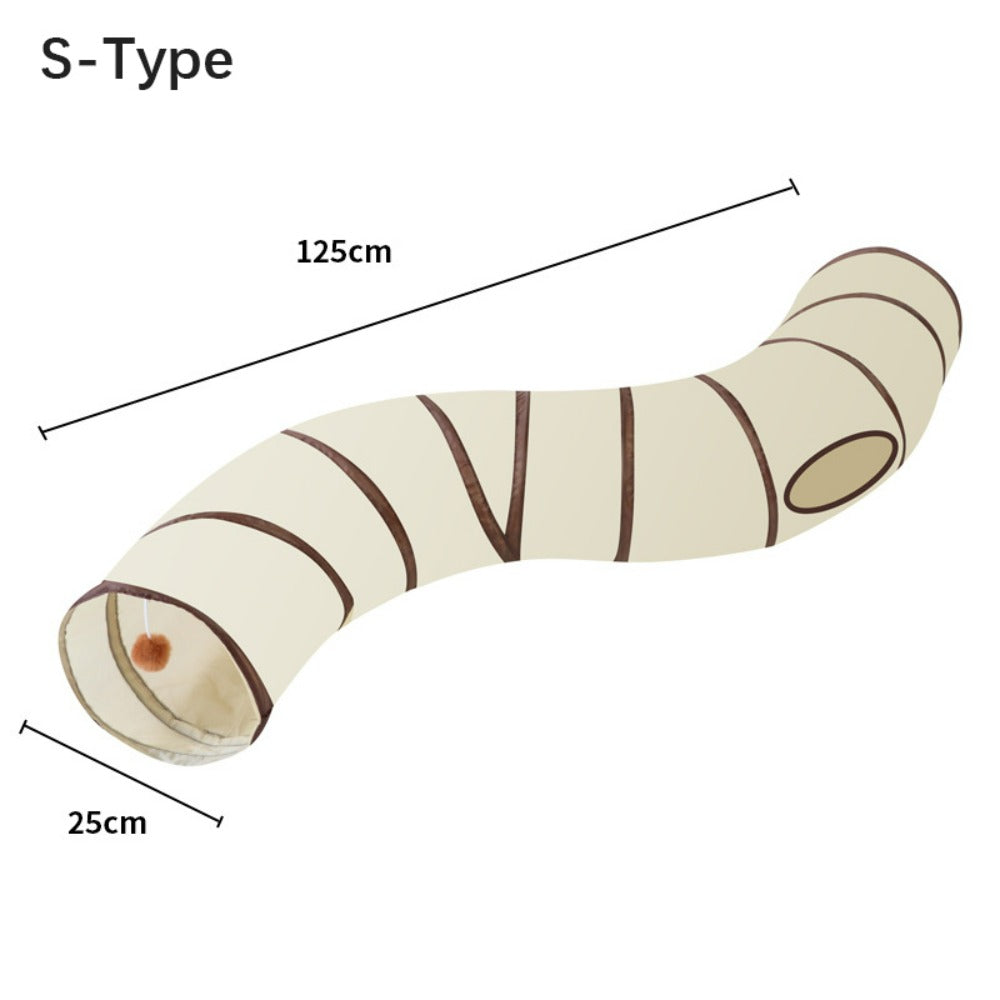Donut Cat Tunnel Bed – Cozy Plush Hideaway & Play Tunnel